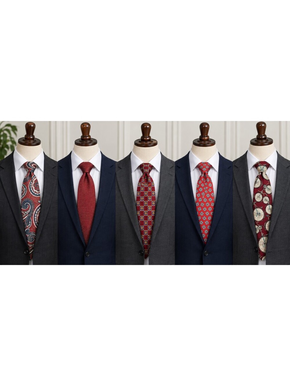 Brooks Brothers Men's Tie Lot of 5 Various Patterns and Colors
